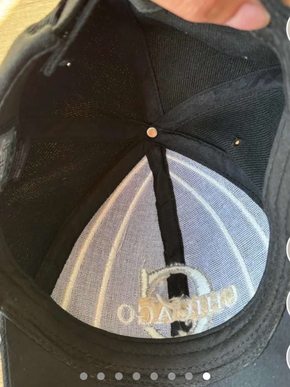 Chicago black baseball cap with silver accents (brand Parquet)
